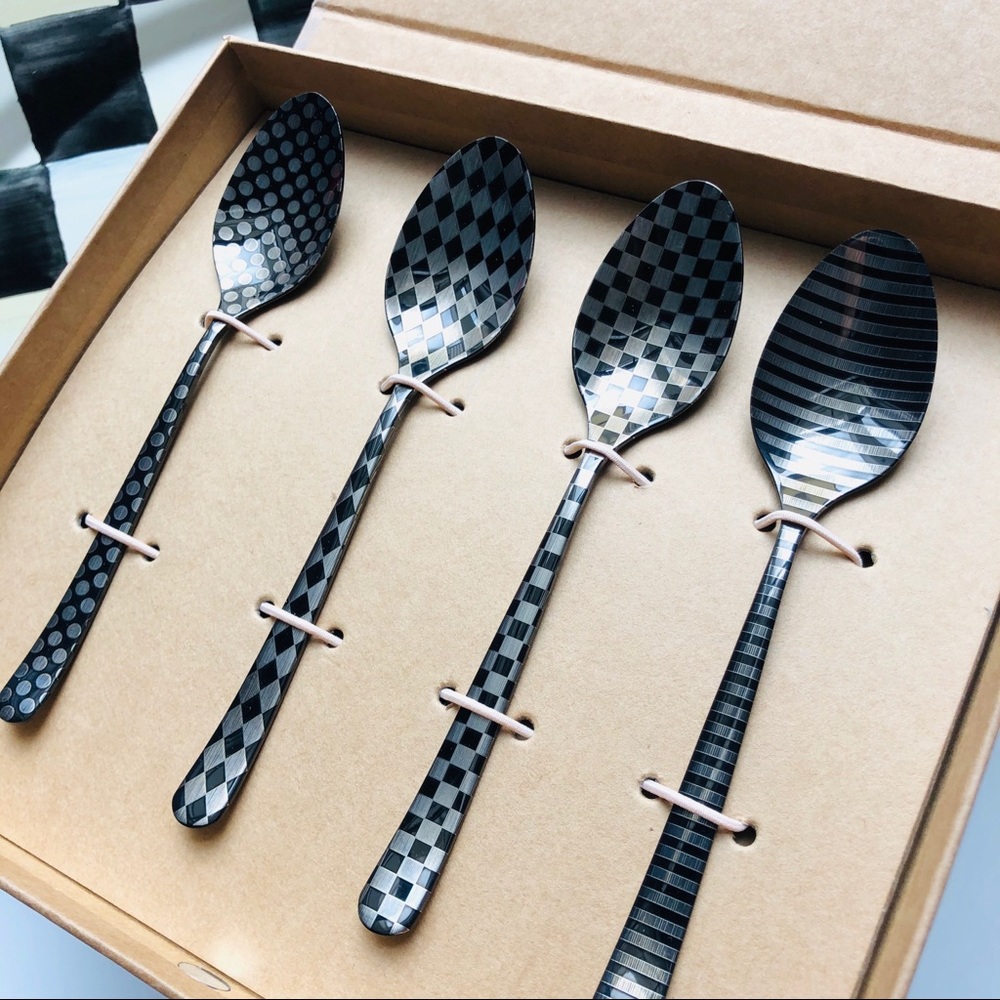 MacKenzie Childs set of 4 teaspoons limited - Picture 2 of 6